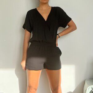 Chic Black Quincy Romper by BCBGMAXAZRIA, size XS